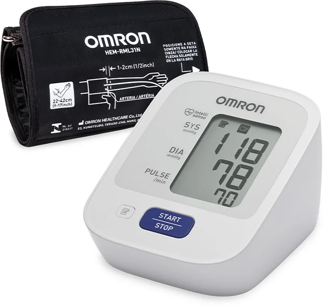 Monitor de pressão Omron HEM-7122 com a braçadeira HEM-RML31N